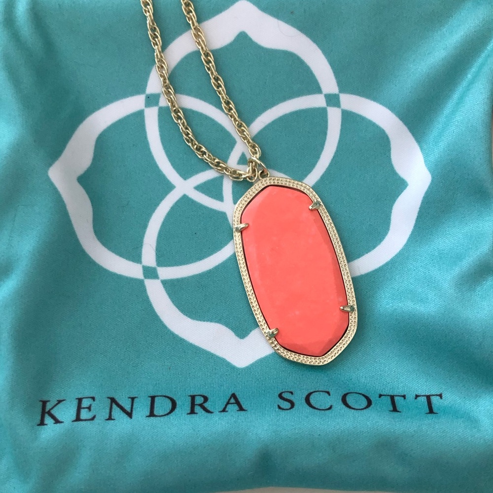 Kendra Scott Rae necklace in coral